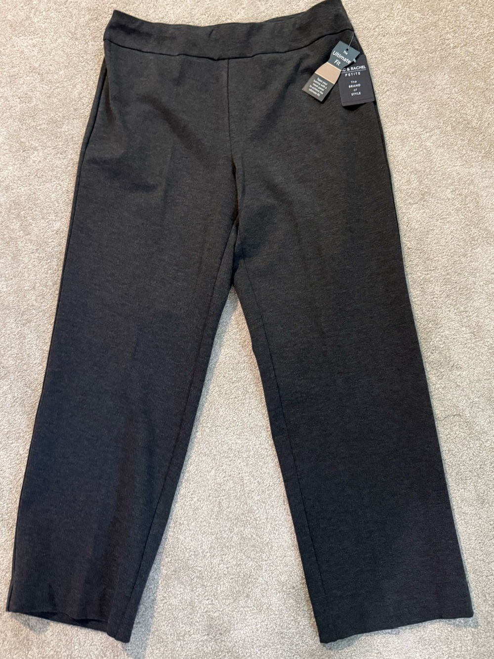 Zac & Rachel Women's Grey Ultimate Fit Pants Size 18P NWT